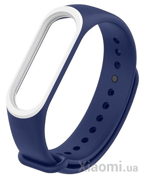 РЕМЕШОК НА MI BAND 3/4 DARK BLUE-WHITE