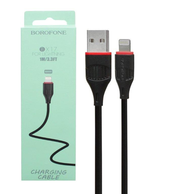 USB ПРОВОД BOROFONE BX 17 LIGHTNING BLACK