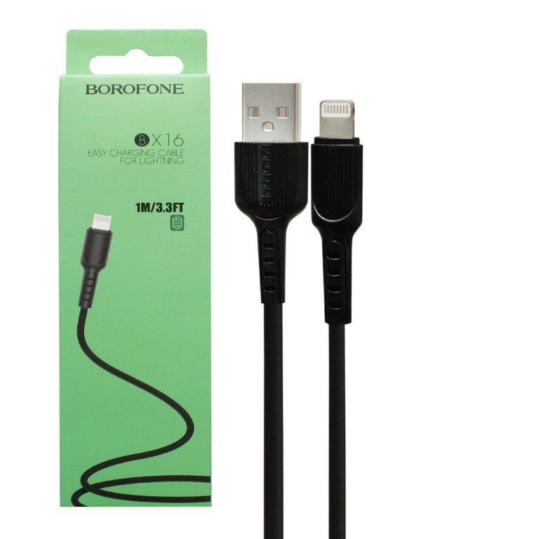 USB ПРОВОД BOROFONE BX 19 LIGHTNING BLACK