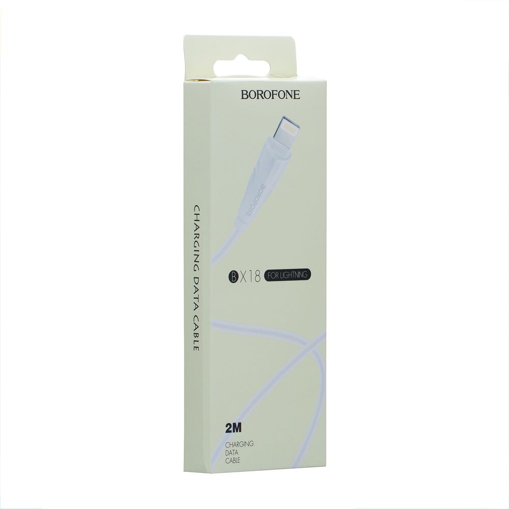 USB ПРОВОД BOROFONE BX 18 LIGHTNING WHITE 2.M