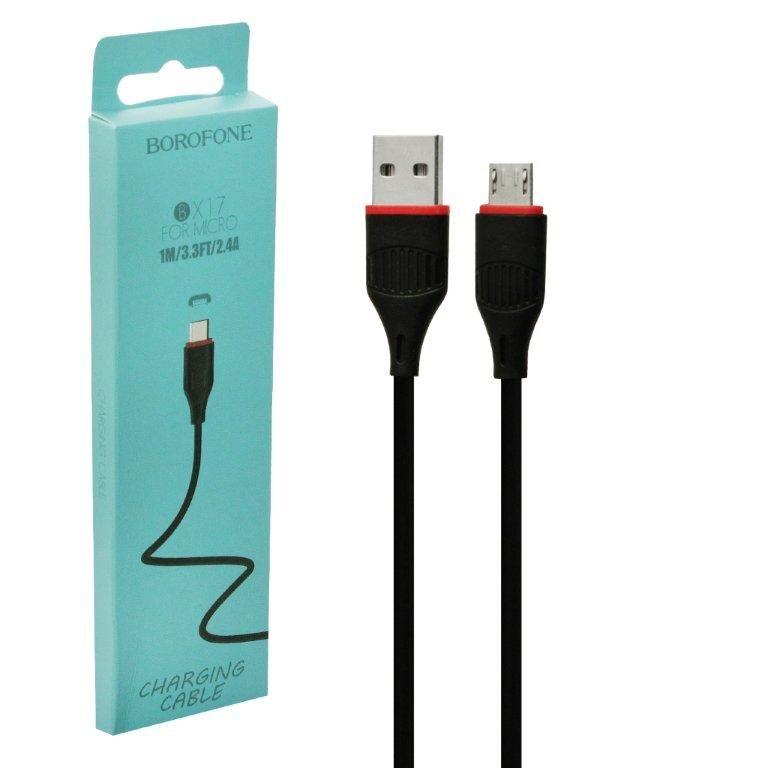 USB ПРОВОД BOROFONE BX 17 MICRO BLACK