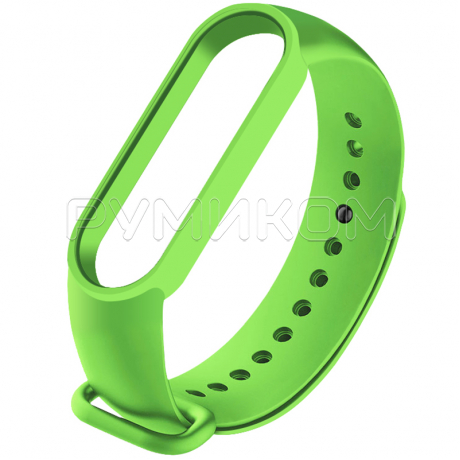 РЕМЕШОК НА MI BAND 5/6/7 СИЛИКОНОВЫЙ GREEN