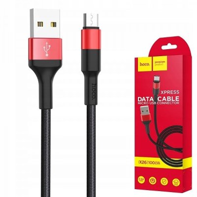 USB ПРОВОД HOCO X26 MICRO BLACK-RED