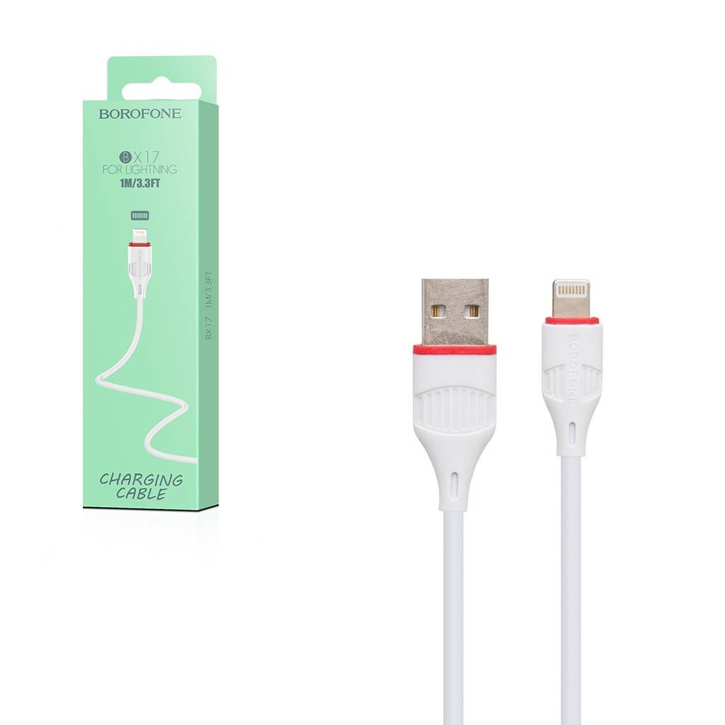 USB ПРОВОД BOROFONE BX 17 LIGHTNING WHITE