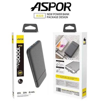 POWER BANK ASPOR A323 10000 MAH BLACK