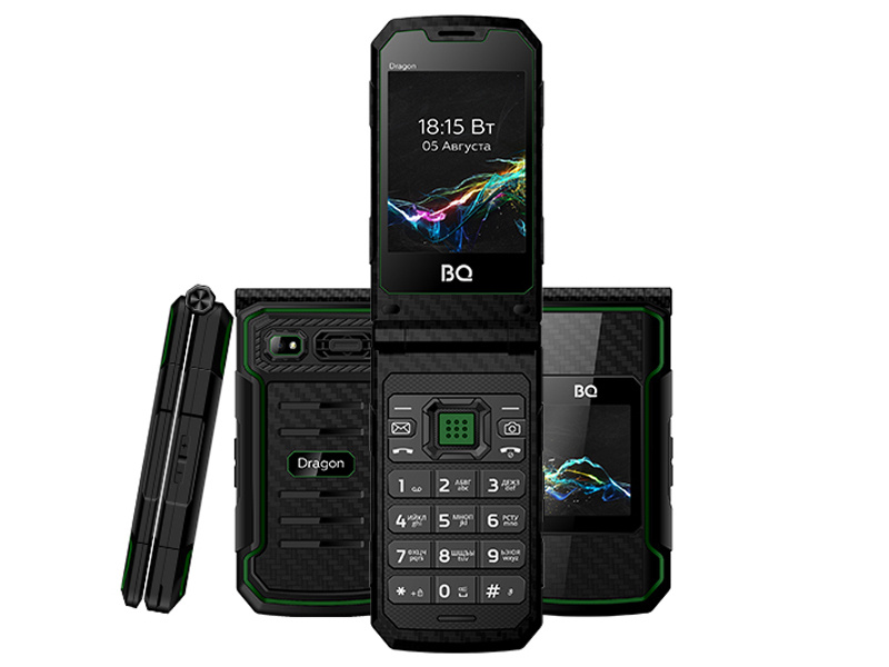 ТЕЛЕФОН BQ DRAGON 2422 BLACK-GREEN