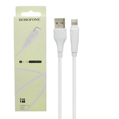 USB ПРОВОД BOROFONE BX 18 LIGHTNING WHITE